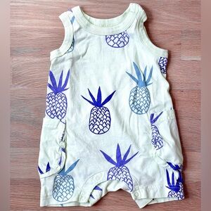 Tea Collection Pineapple Cargo Pocket Tank Baby Romper